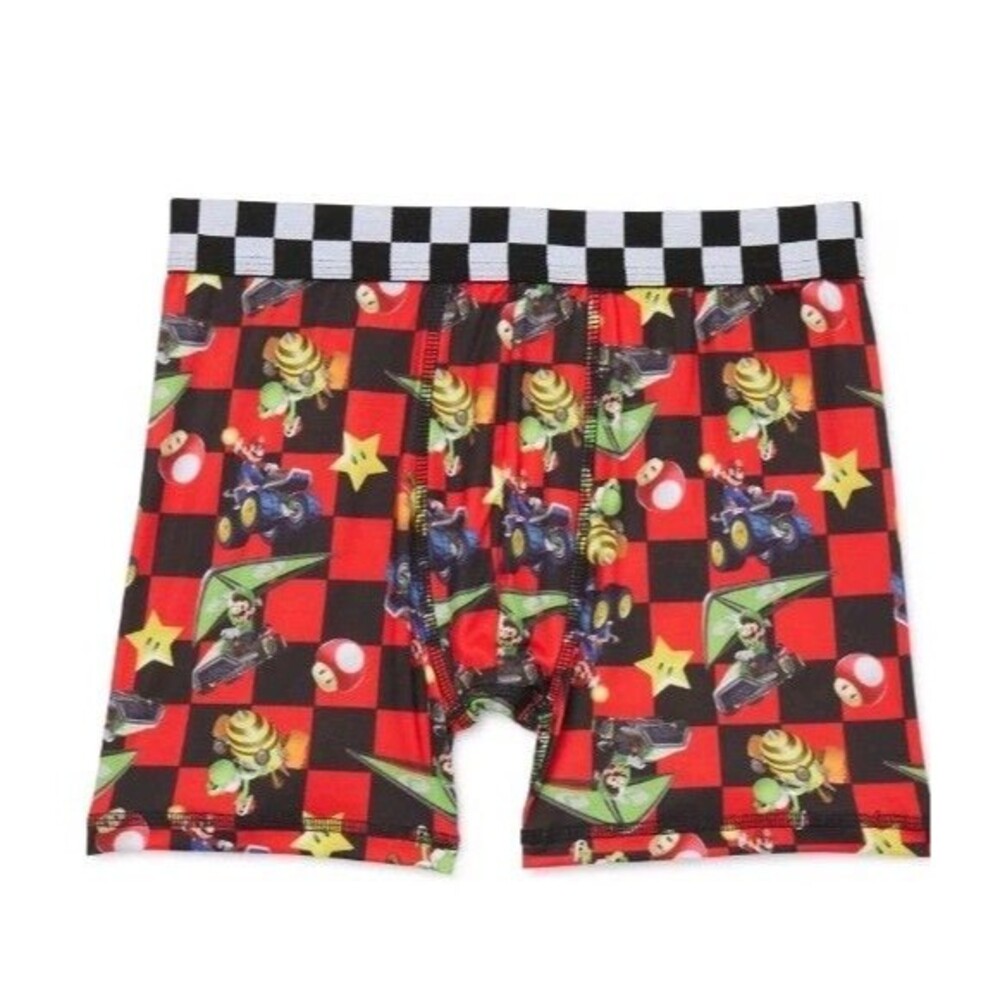 Mario Kart Boys 4pk Boxer Briefs Small 4/5 + 2x3pk Wonder Nation No Show Socks M - Picture 4 of 11